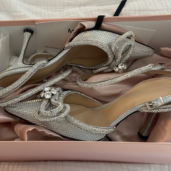 Mach & Mach like new silver heels - Picture 2 of 3